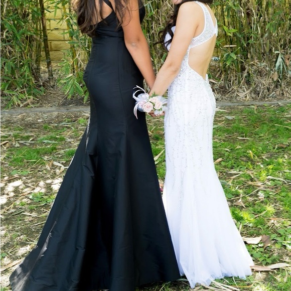 White Rhinestone Gown - Picture 2 of 4